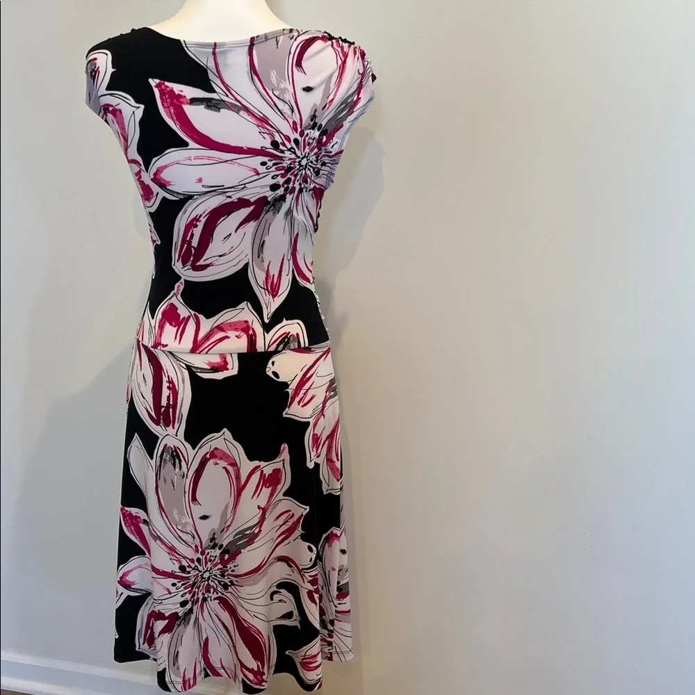 Enfocus Studio Floral Black and Pink Dress - Picture 3 of 3